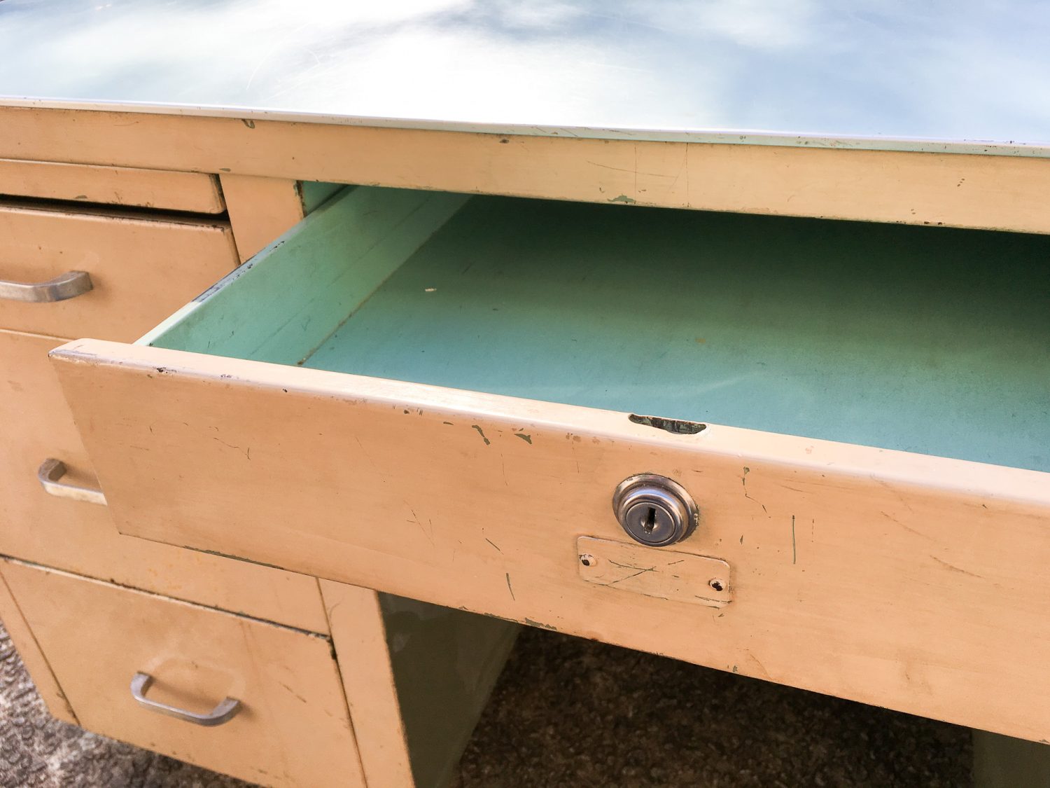 Mid Century Steel Tanker Desk Restoration For Boy S Room