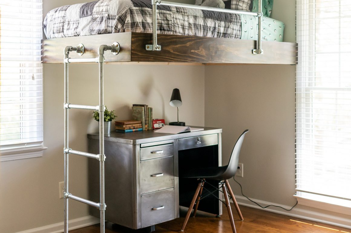 diy loft bed with storage