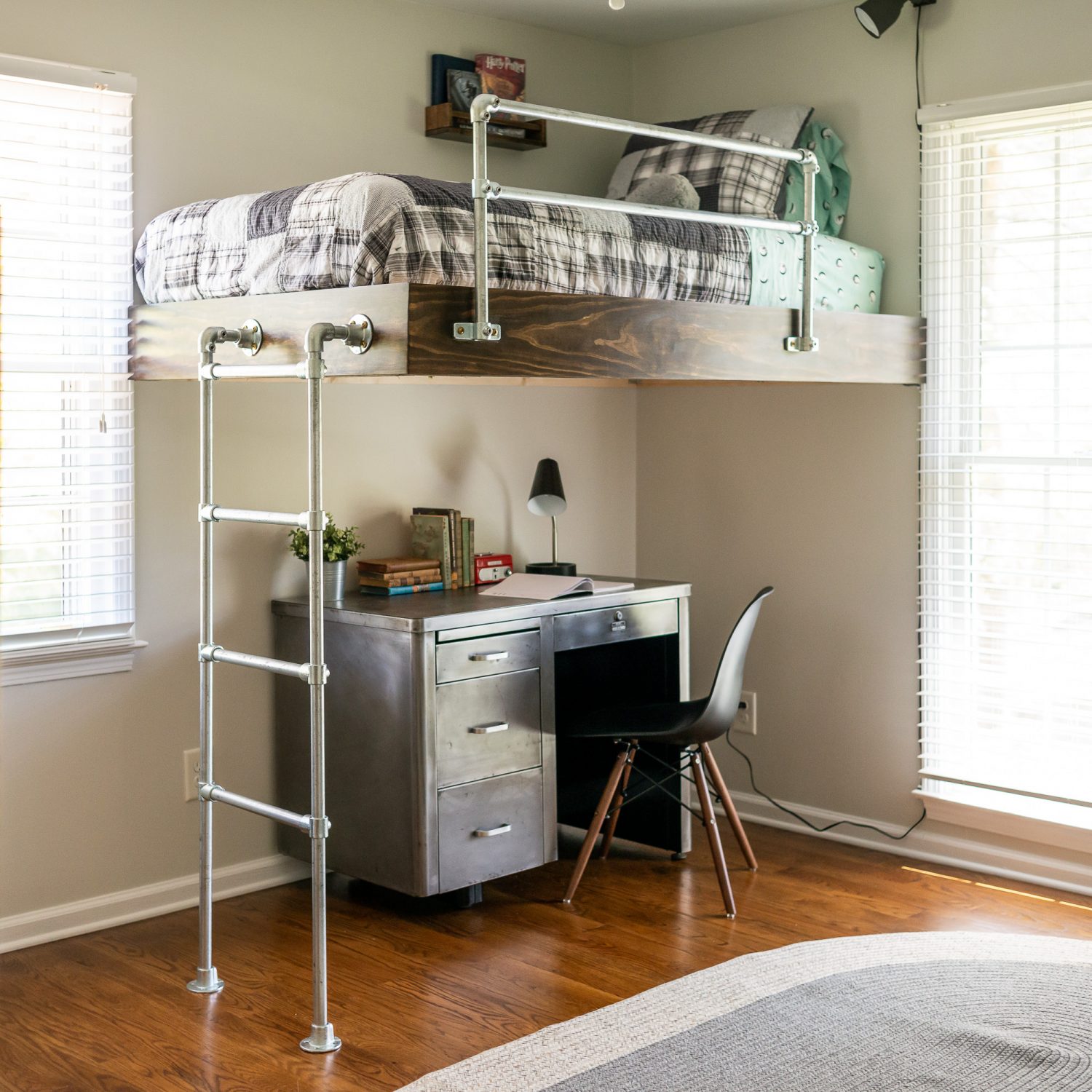 boy's loft & storage twin bed