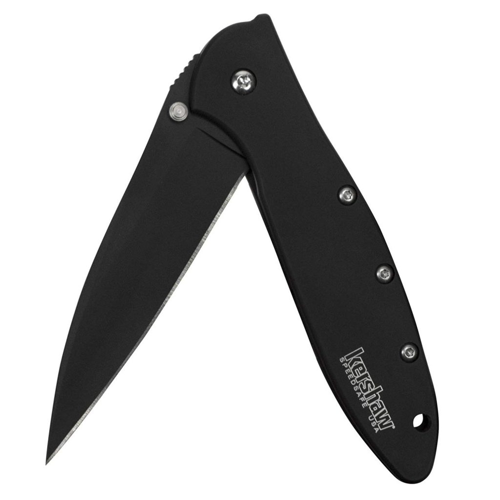 Example of a knife with a liner lock.  Kershaw Leek