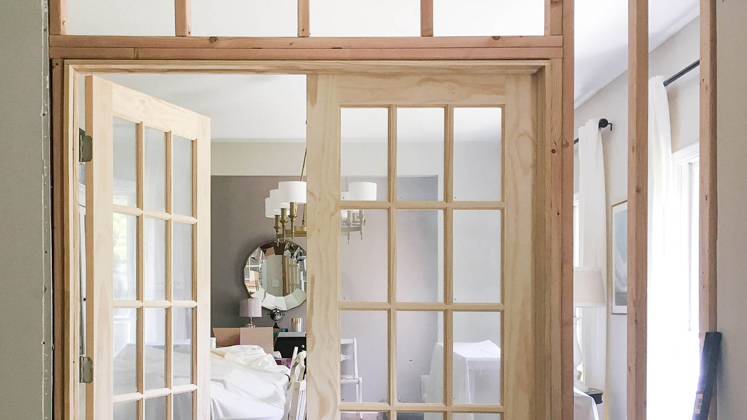 Image of interior French Door installation